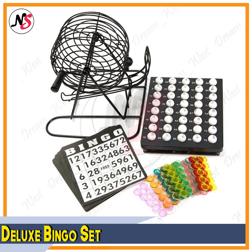 Deluxe Bingo Set Bingo Cage with Random Ball Selector (Black) Lazada PH