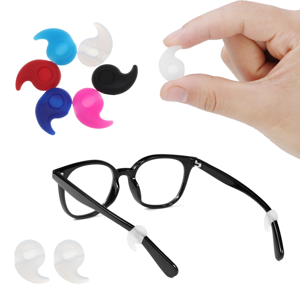 SIKONG แว่นตากีฬาแว่นตาป้องกันการลื่นด้านนอกซิลิโคนคงที่ขา Grip กีฬาเคล็ดลับแว่นตาหู Hooks ที่ยึดแว่นตา
