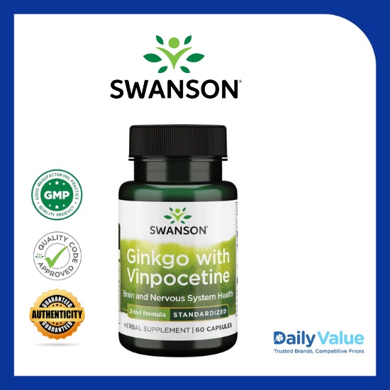 Swanson Ginkgo Biloba with Vinpocetine 60 capsules Lazada PH