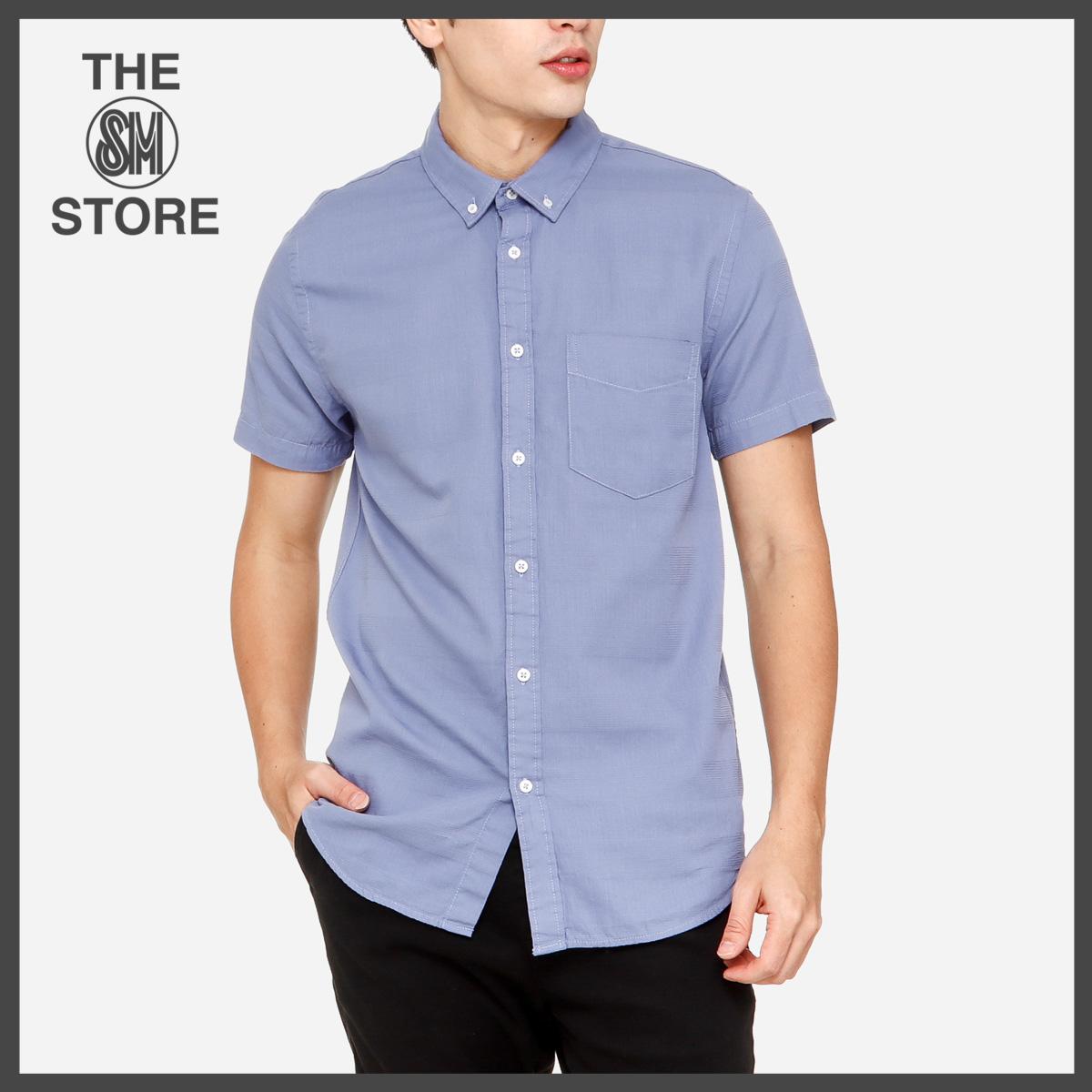 Baleno Men’s Tonal Pattern Shirt in Blue | Lazada PH