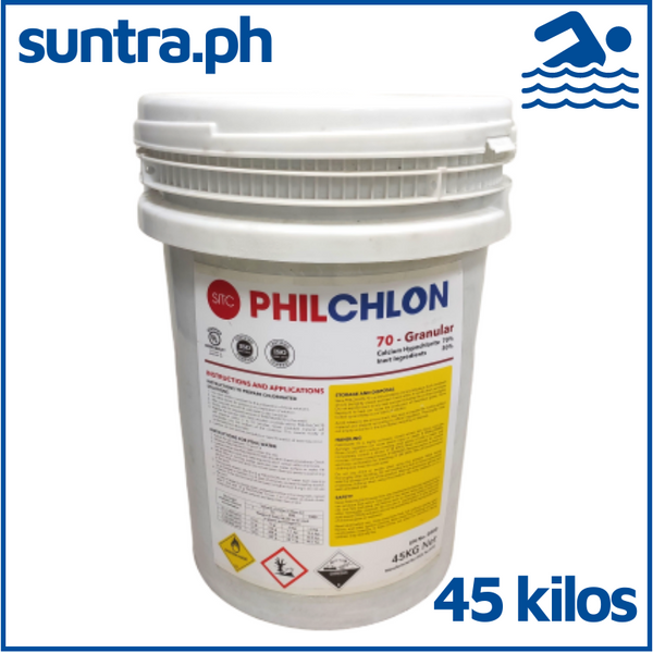 PhilChlon Pool Chlorine Granules for Swimming Pools (45 kilos) Lazada PH