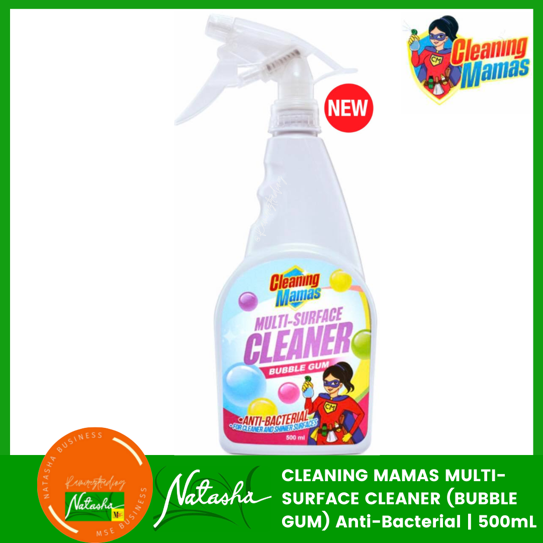 CLEANING MAMAS ANTIBACTERIAL SURFACE CLEANER BUBBLE GUM, LEMON SCENT
