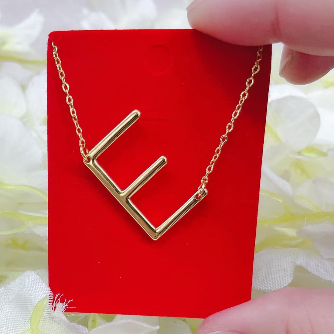 10k Gold Letter E Necklace Lazada PH