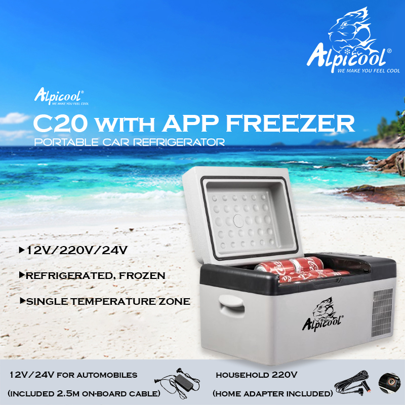 Alpicool C20 Car Freezer, Portable Car Refrigeartor 21 Quart(20