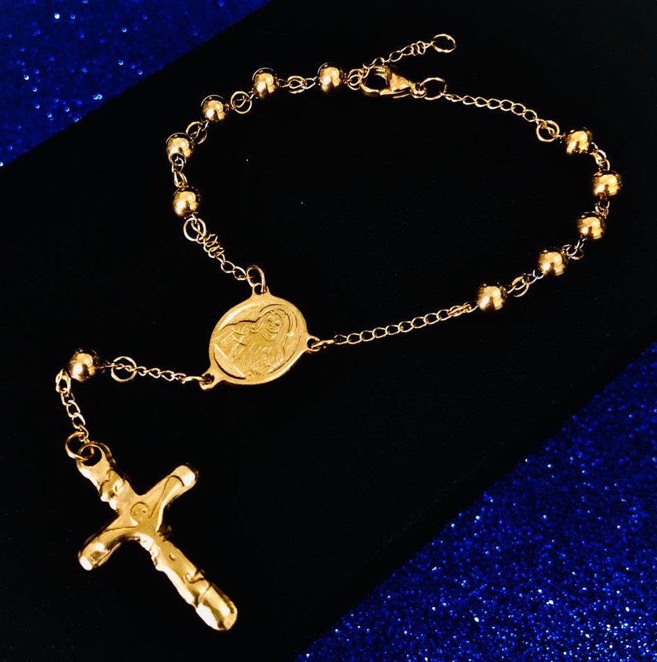 Sterling Silver  Gold Filled Rosary Bracelet  Catholic Online Shopping