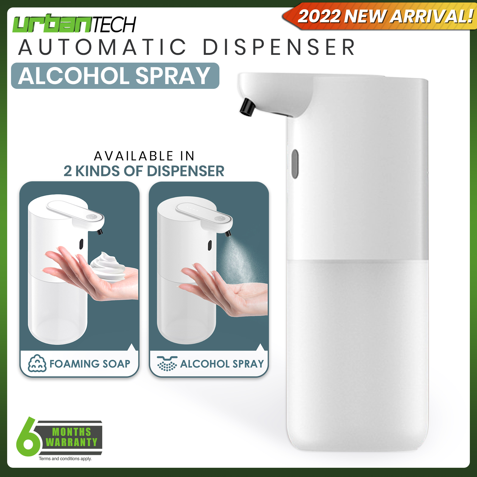 400ML Foaming Hand Soap / Alcohol Spray Automatic Dispenser