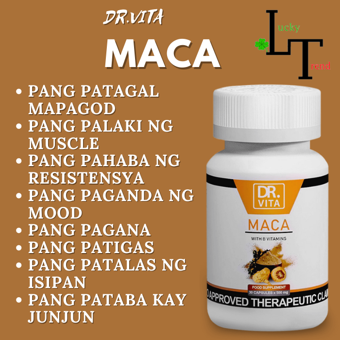 DR.VITA MACA with Vitamin B1, B2, B6,Zinc and B12, ehancer for men and