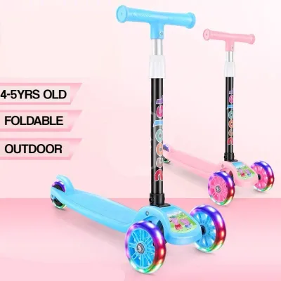 Children Scooter 3 In 1 Balance Tricycle Scooter for Kids Ride on Toys Flash Folding Baby Car