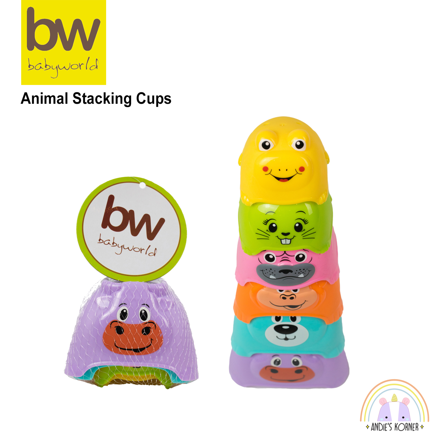 animal stacking cups