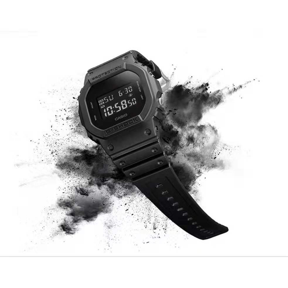 matte black digital watch