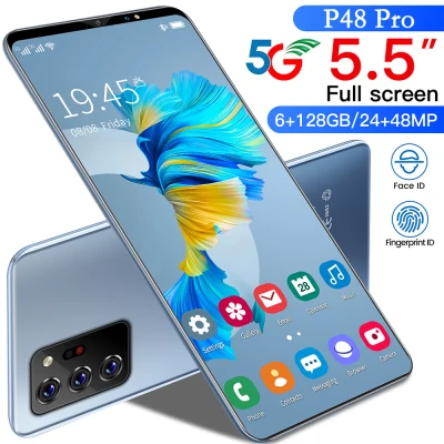 Realme Cellphone Sale Original Big Sale 2021 Full Screen p48 pro 5.8 inch Mobile Phones on sale Android Cellphone 5G Smartphone 128GB 5000 mAh Battery 5g WIFI online learning 5g cheap cellphone