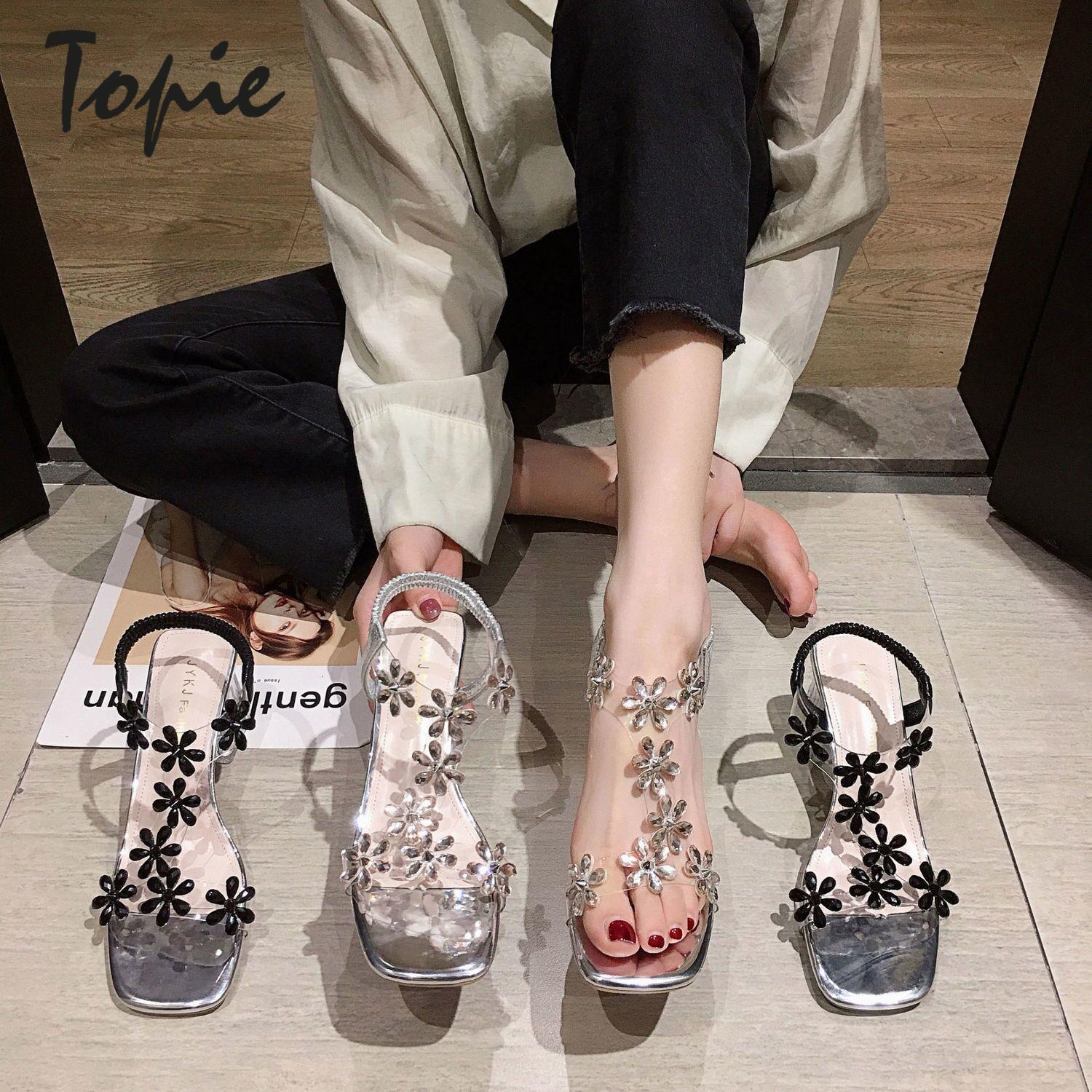 casual block heel sandals