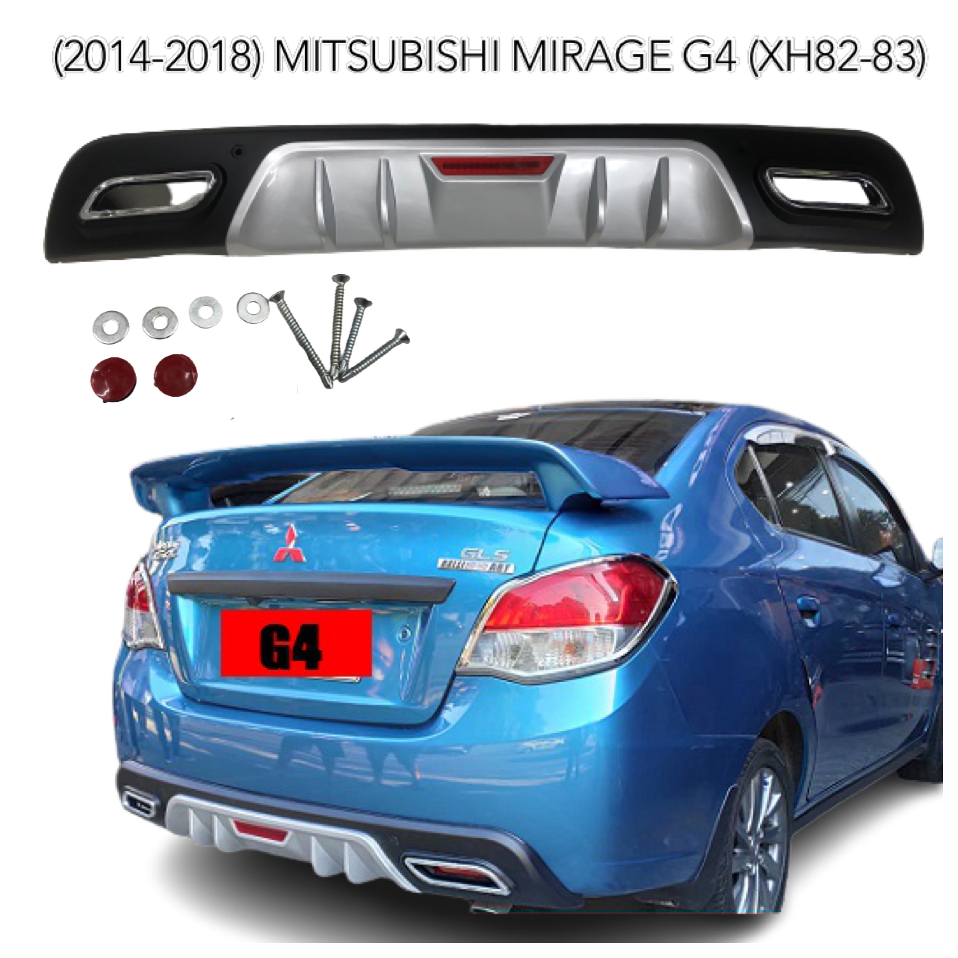 CPA 2014 2015 2016 2017 2018 Mitsubishi Mirage G4 Car Rear Bumper ...