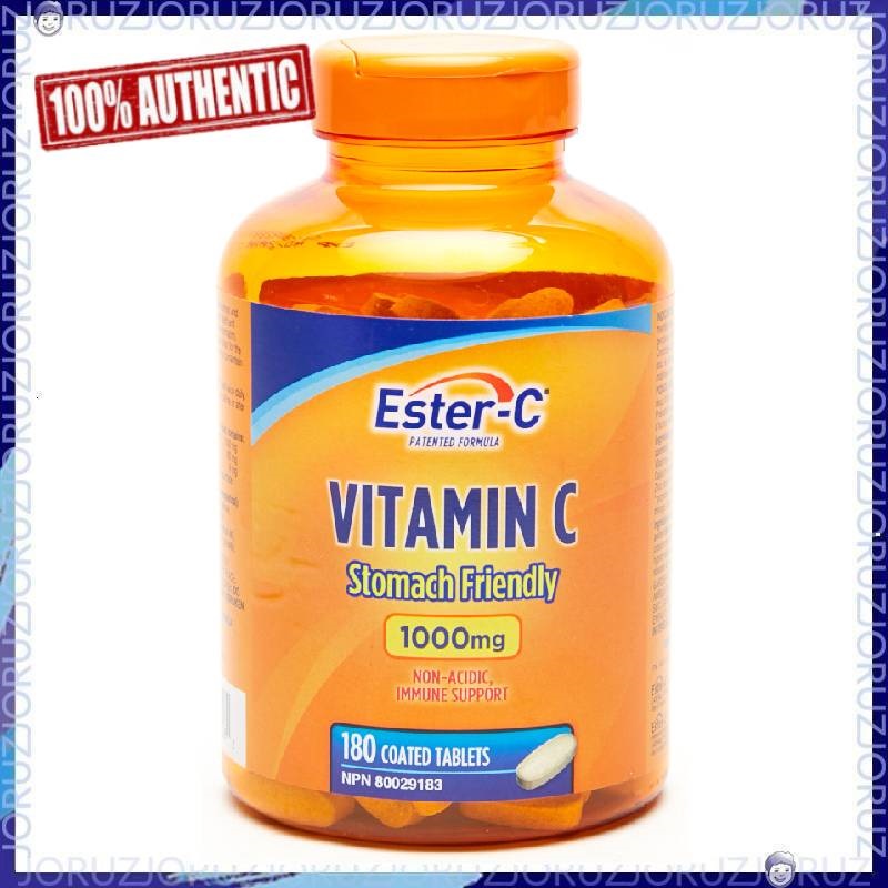 EsterC Vitamin C Stomach Friendly 1000 mg 180 Coated Tablets 100