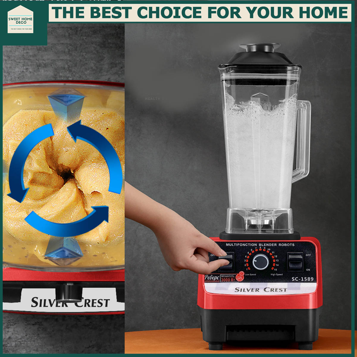 Sweet Home SILVER CREST 2L Multifunctional Heavy Duty Blender Lazada PH