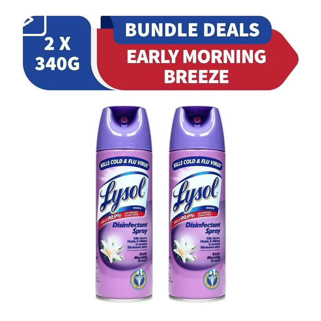Lysol Disinfectant Spray Early Morning Breeze 340g Twin Pack | Lazada PH