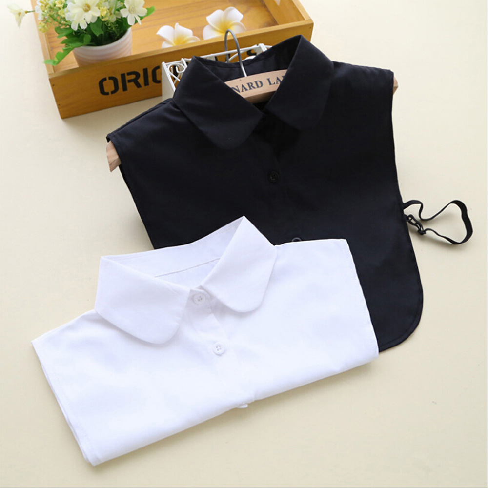Fashion Solid Shirt Women Vintage Detachable False Collar Clothes Accessories Cotton Lace