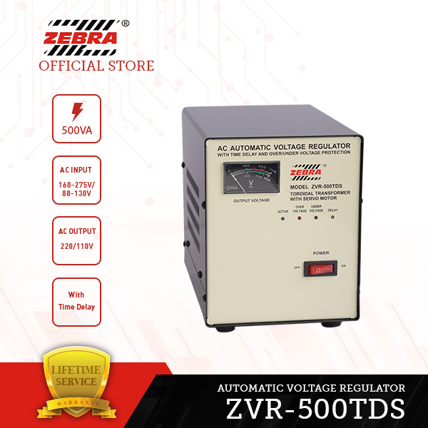 ZEBRA 500VA AVR With Time Delay Power Supply for Computer and