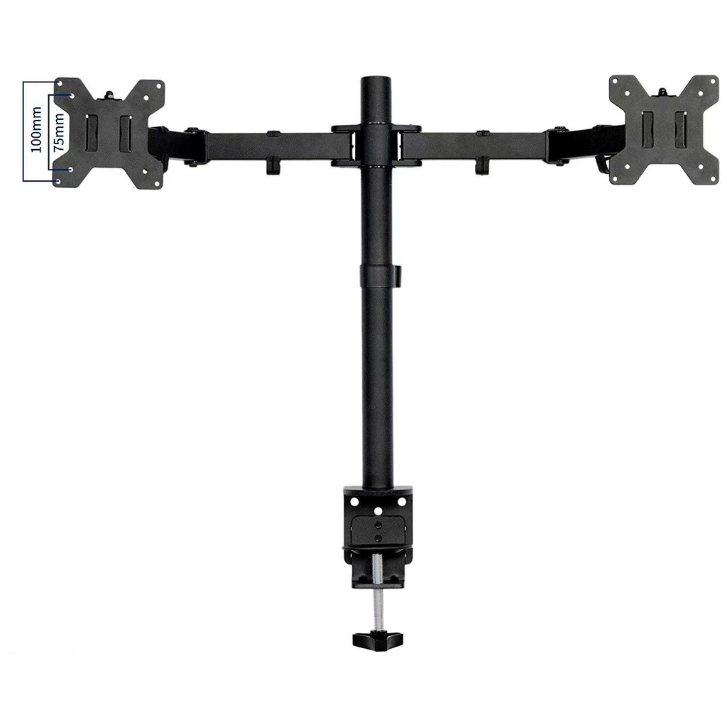 Dual monitor mounting bracket with laptop bracket tray Adjustable arm