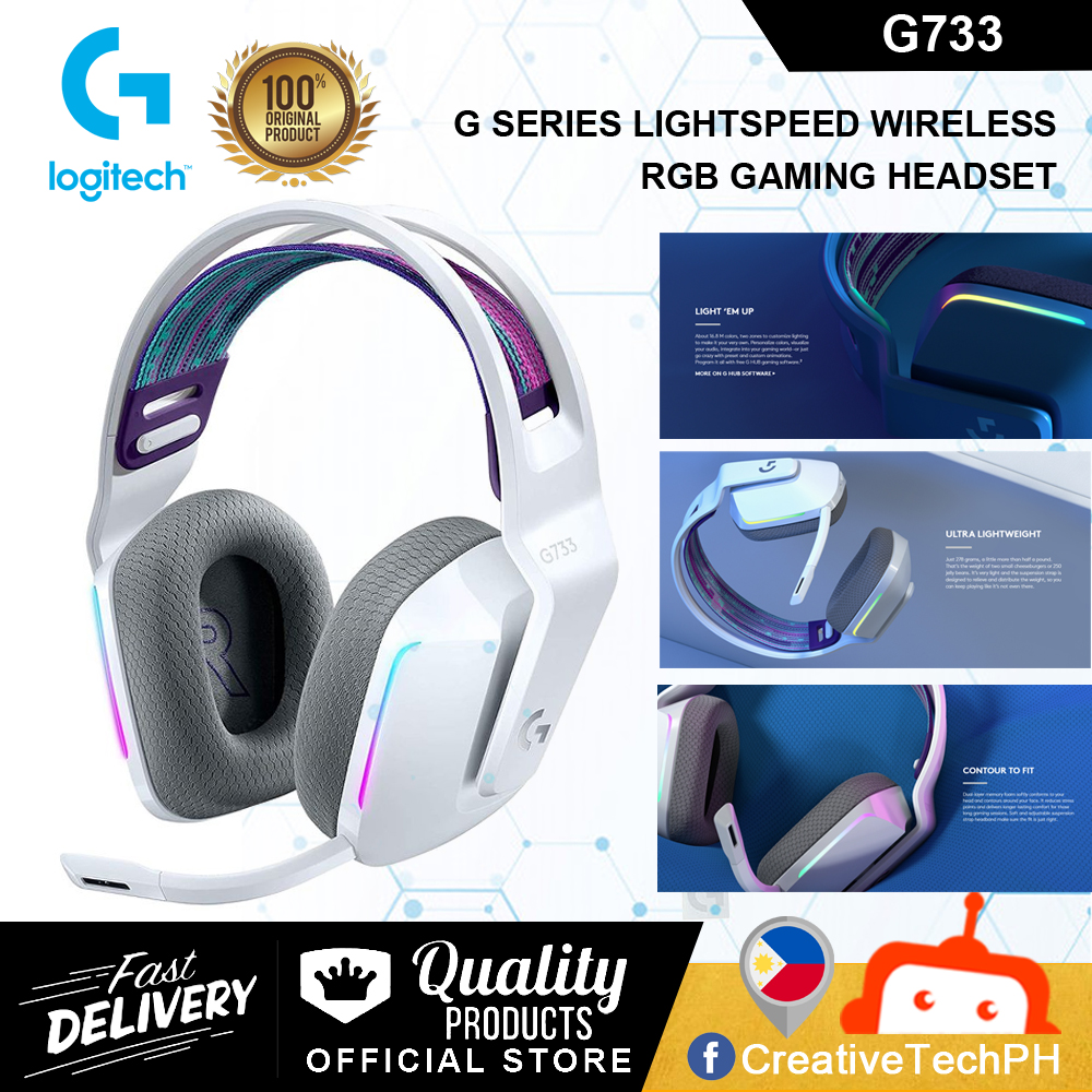 Logitech G SERIES G733 LIGHTSPEED WIRELESS RGB GAMING HEADSET ...