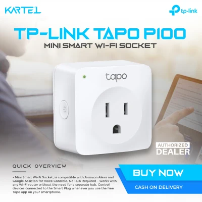 TP-Link Tapo P100 Mini Smart Wi-Fi Socket | WiFi Socket | Smart Plug | WiFi Plug | TP LINK | Home Automation Plug | Smart Home Plug | Alexa Smart Plug | Google Home Smart Plug