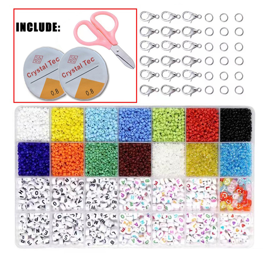 MOSTIN big set with locks 5000PCS beads kit letter beads for bracelet  making set diy bracelet kit set with letters for bracelet making beads  accessories kit set beads set for bracelet making