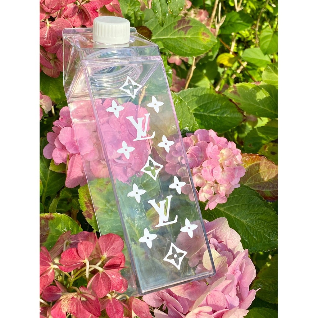 LV Milk Carton Acrylic Water Clear Bottle