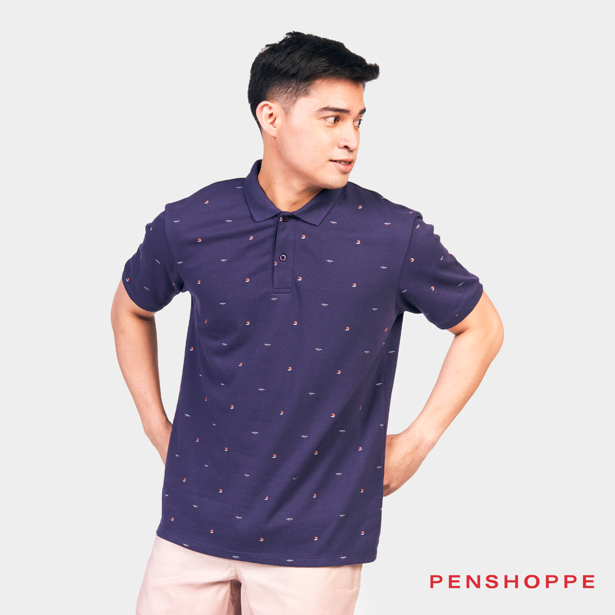 Penshoppe Polo Shirt Men All Over Print 