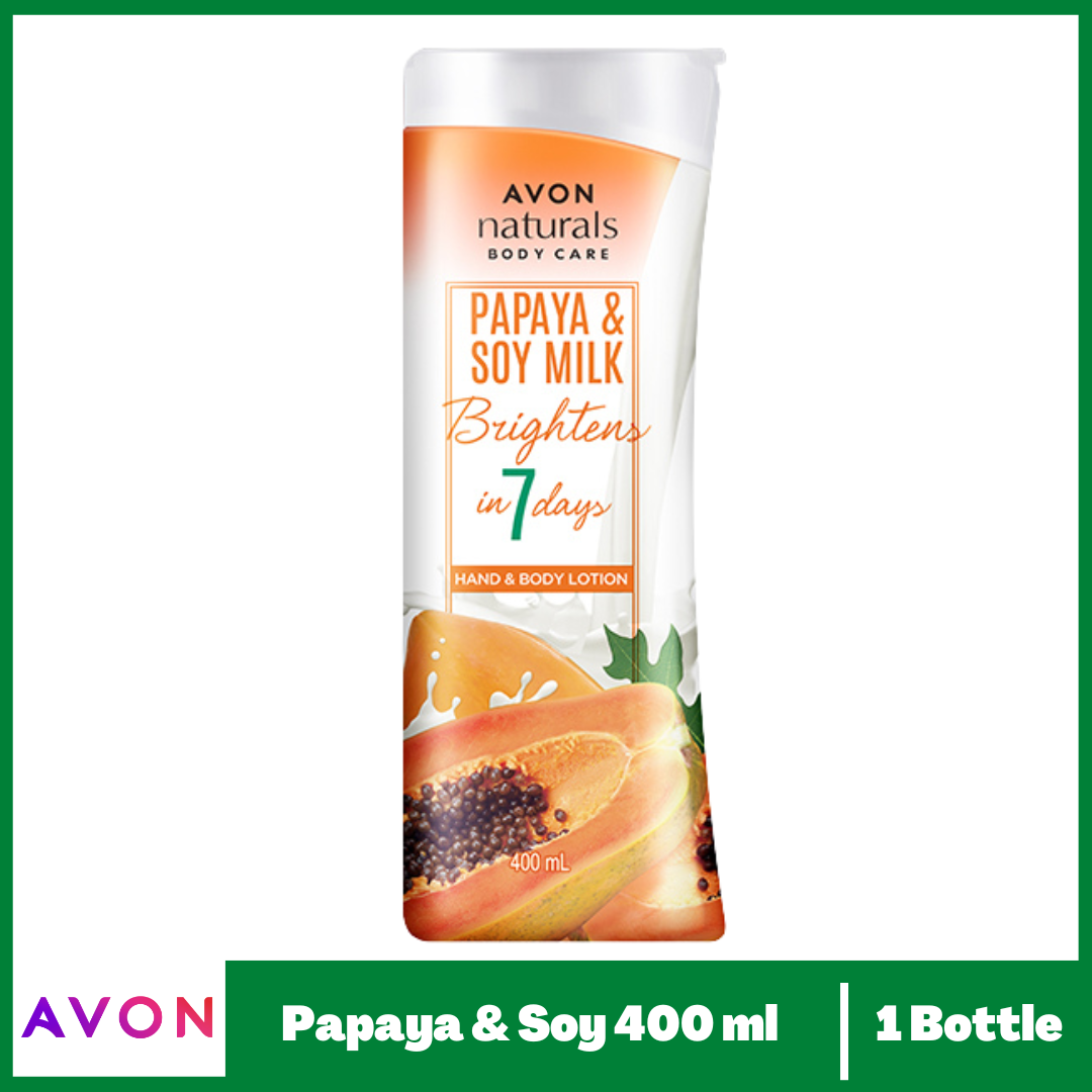 AVON Naturals Papaya & Soy milk Lotion 400ml ( 1 BOTTLE ) Lazada PH