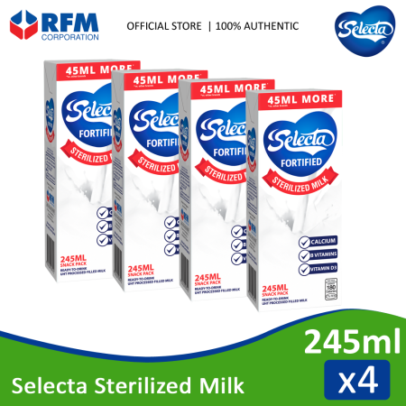 Selecta Sterilized Milk 245ml - Set of 4s