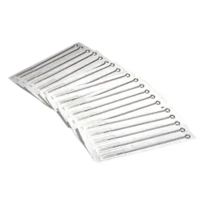 50 Pcs Disposable Stainless Steel Sterile Tattoo Needles Supply 5RS