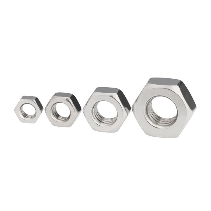 5/10/20PCSM5 M6 M8 M10 White Zinc Hex Nut Reverse Thread Nuts Rotate