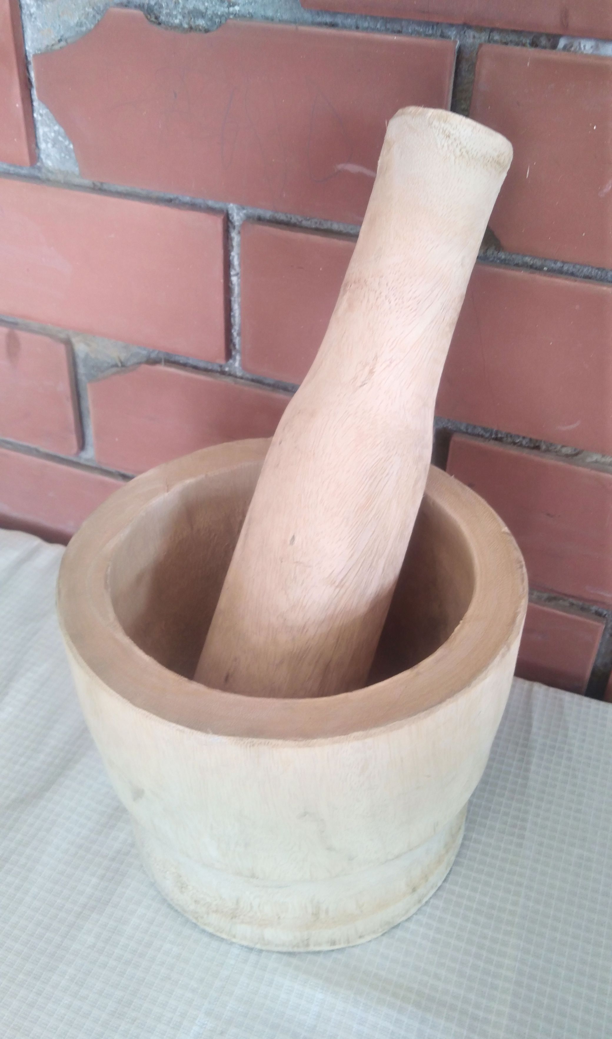 Wooden Mortar & Pestle (Dikdikan) Sampaloc/ Tamarind 4.5inch Height