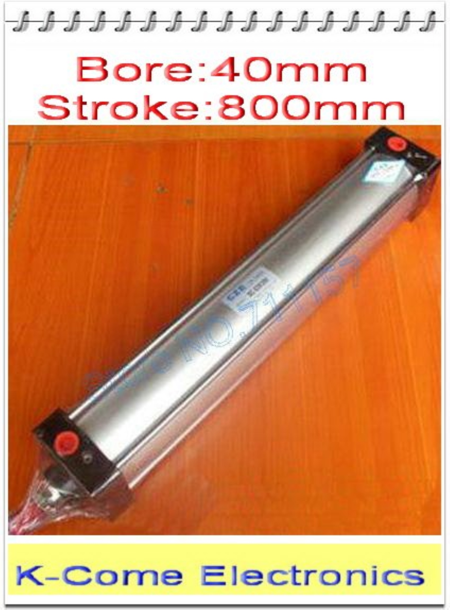 SC 40X800 Bore:40mm Stroke:800mm Single Rod Double Action Pneumatic Air Cylinder 