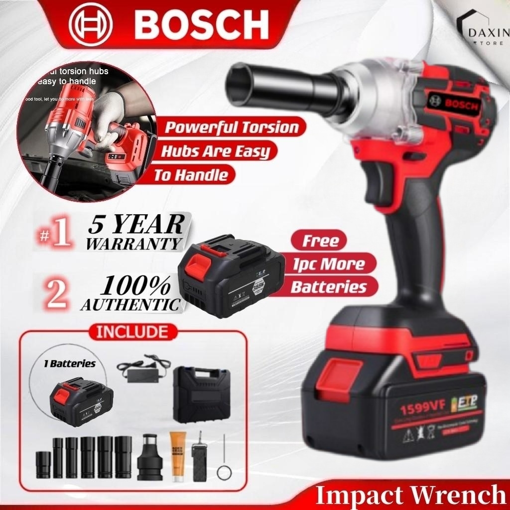 Bosch Impact Wrench 1599VF Electric Cordless Ratchet Driver With