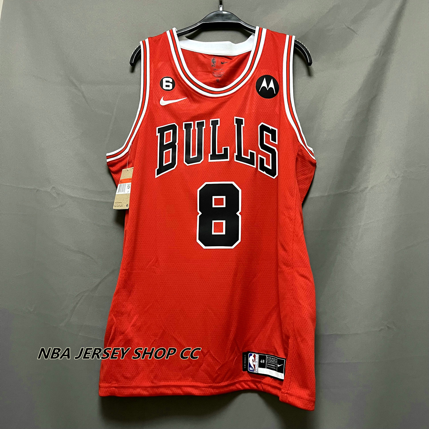 Zach LaVine Chicago Bulls #8 Basketball Jersey NBA Red Black Men's Large  NEW