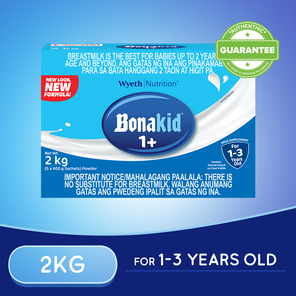 Wyeth BONAKID Stage 3 Powdered Milk Drink For Children 1 To 3 Years 