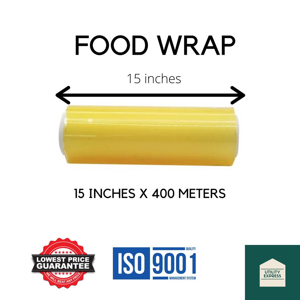 Plastic Food Wrap [12" x 300 meters / 15" x 400m / 18" x 500m] Foodwrap