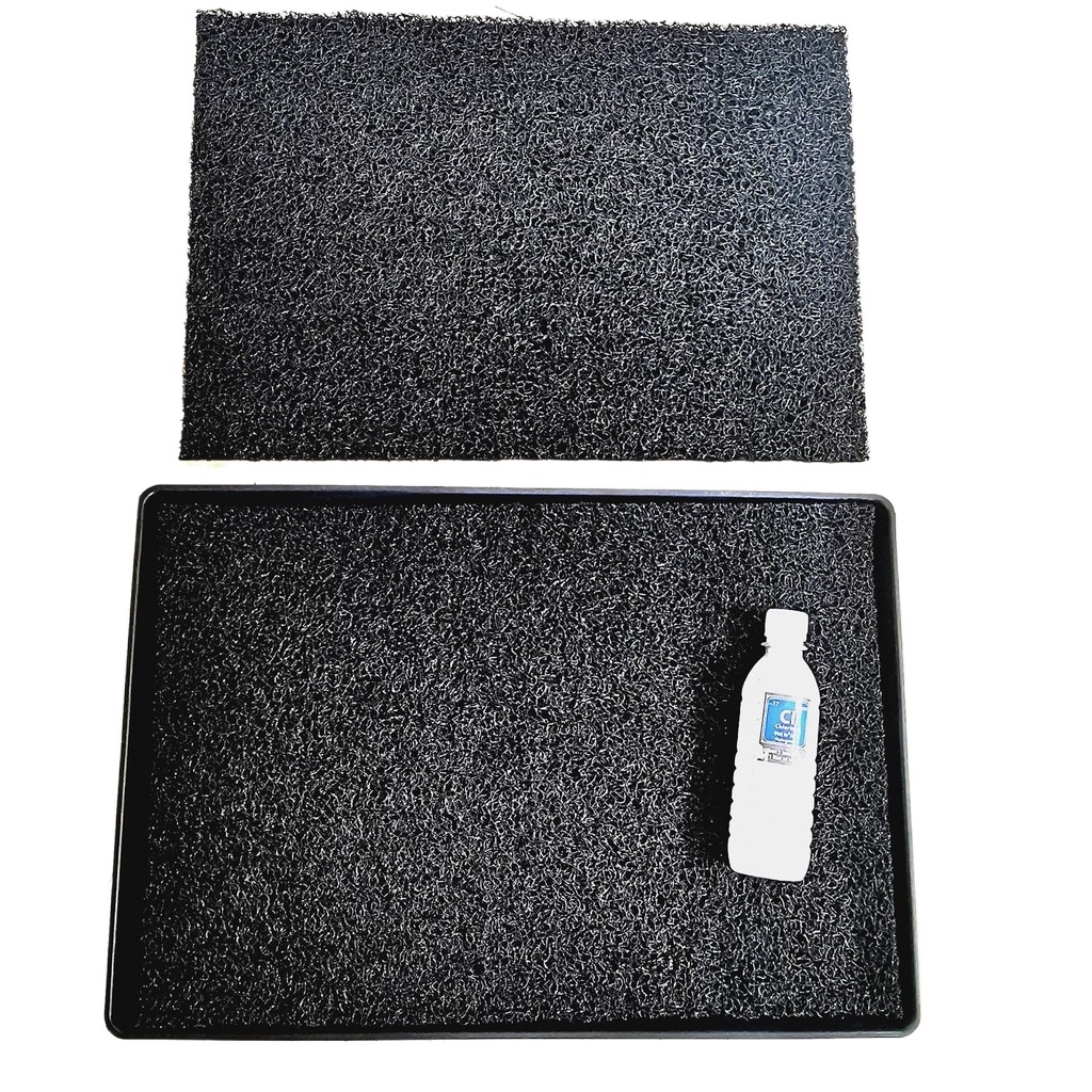 [HOT SALES] wet dry Disinfecting Foot bath stomp mat w tray coil drying