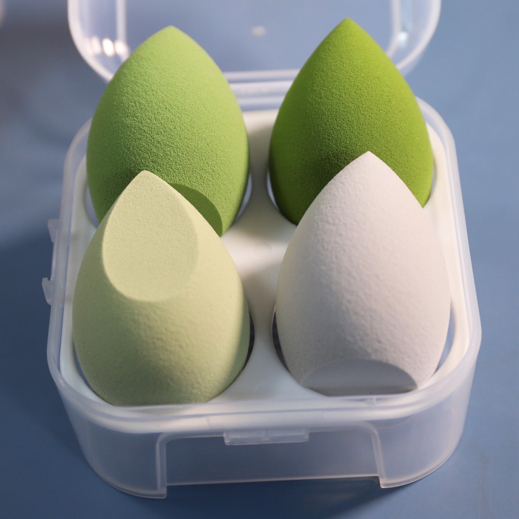 4 Pcs Makeup Sponge Beauty Blender Wet and Dry Box Set Lazada PH