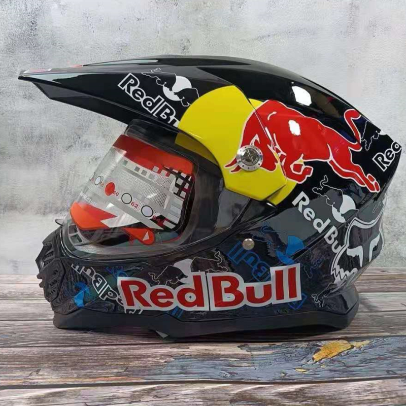 Red Bull Helmet Motocross Motorcycle Helmet Full Cover Helmet Dirt Bike