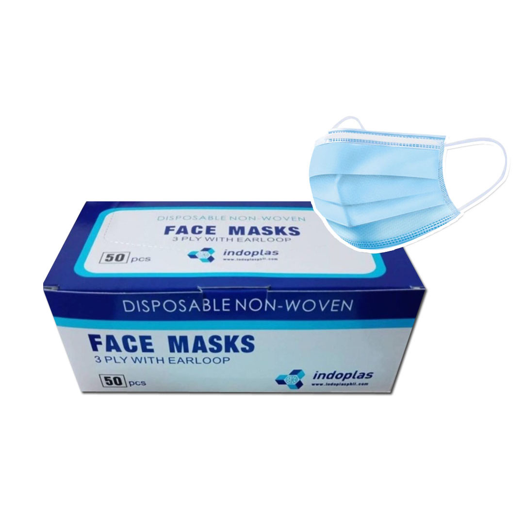 INDOPLAS Disposable Medical Grade Face Mask 3ply (50 pcs) Lazada PH