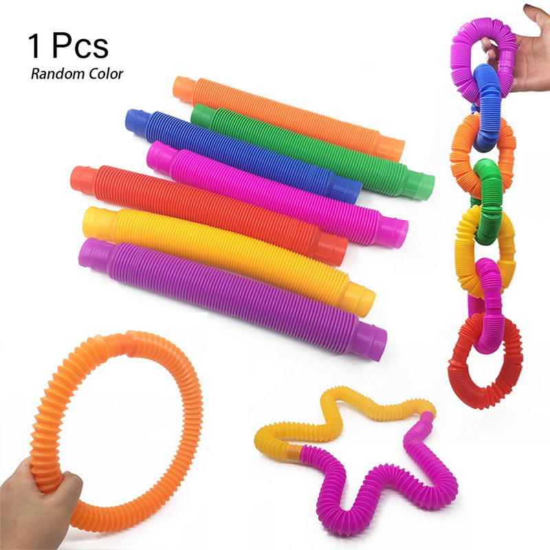 【Stock】New Popสายยางสำหรับเด็ก,Pop Multi-ท่อสี (Toobs) Sensoryของเล่น