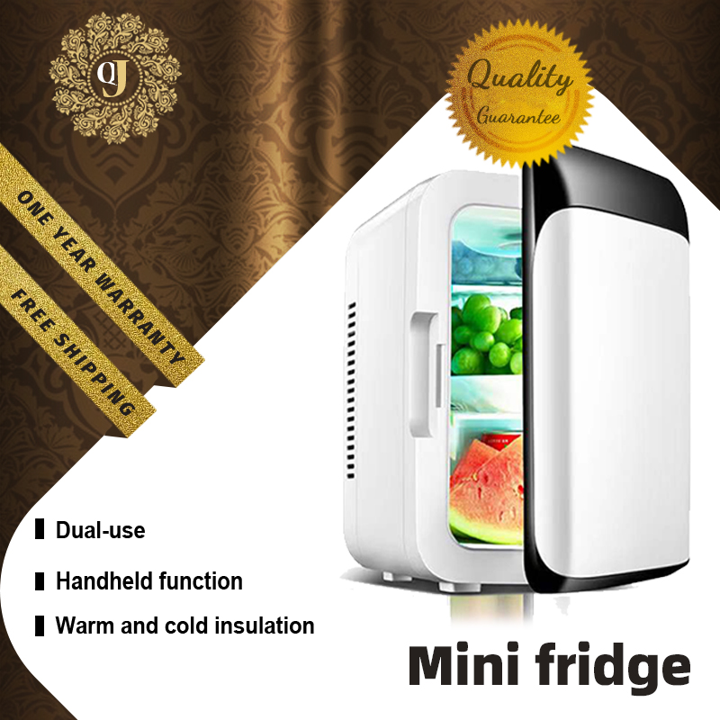 Q&J Mini Fridge Car and Home 12L car refrigerator portable refrigerator