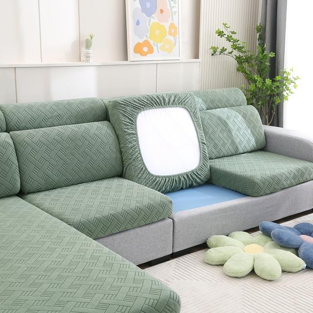 High Spandex Textured Sofa Slipcover Separate Couch Cushion Cover Thick Jacquard Individual Seat
