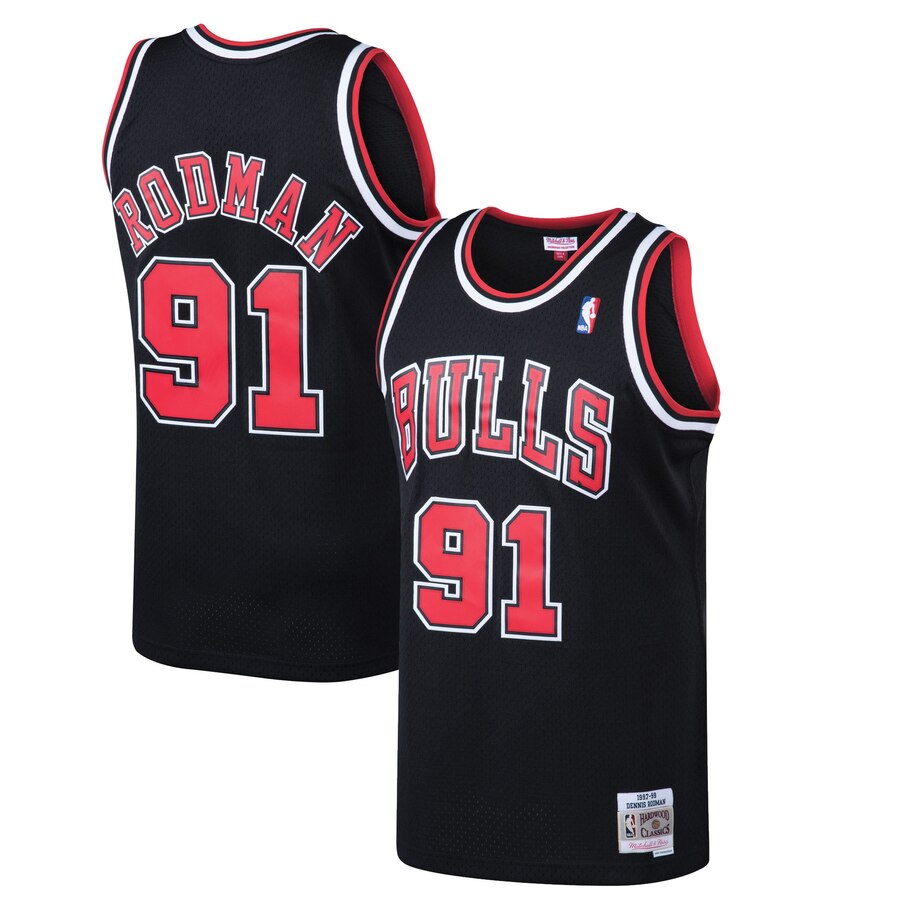 Chicago Bulls Black NBA Retro Jersey 