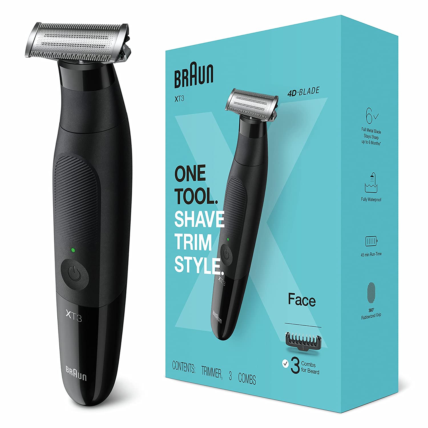 Braun Series XT3 – Beard Trimmer, Shaver, Electric Razor for Men ...