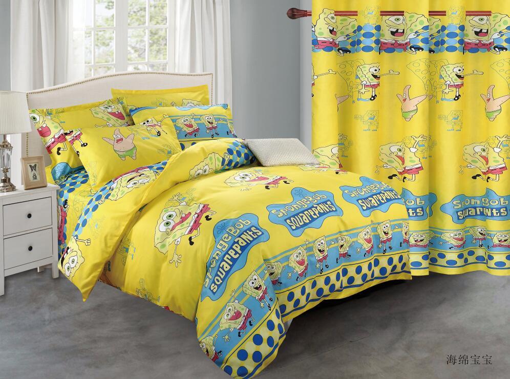 4in1 Poly Cotton Spongebob 2019 Design 2 Pcs Pillow Case 1pcs