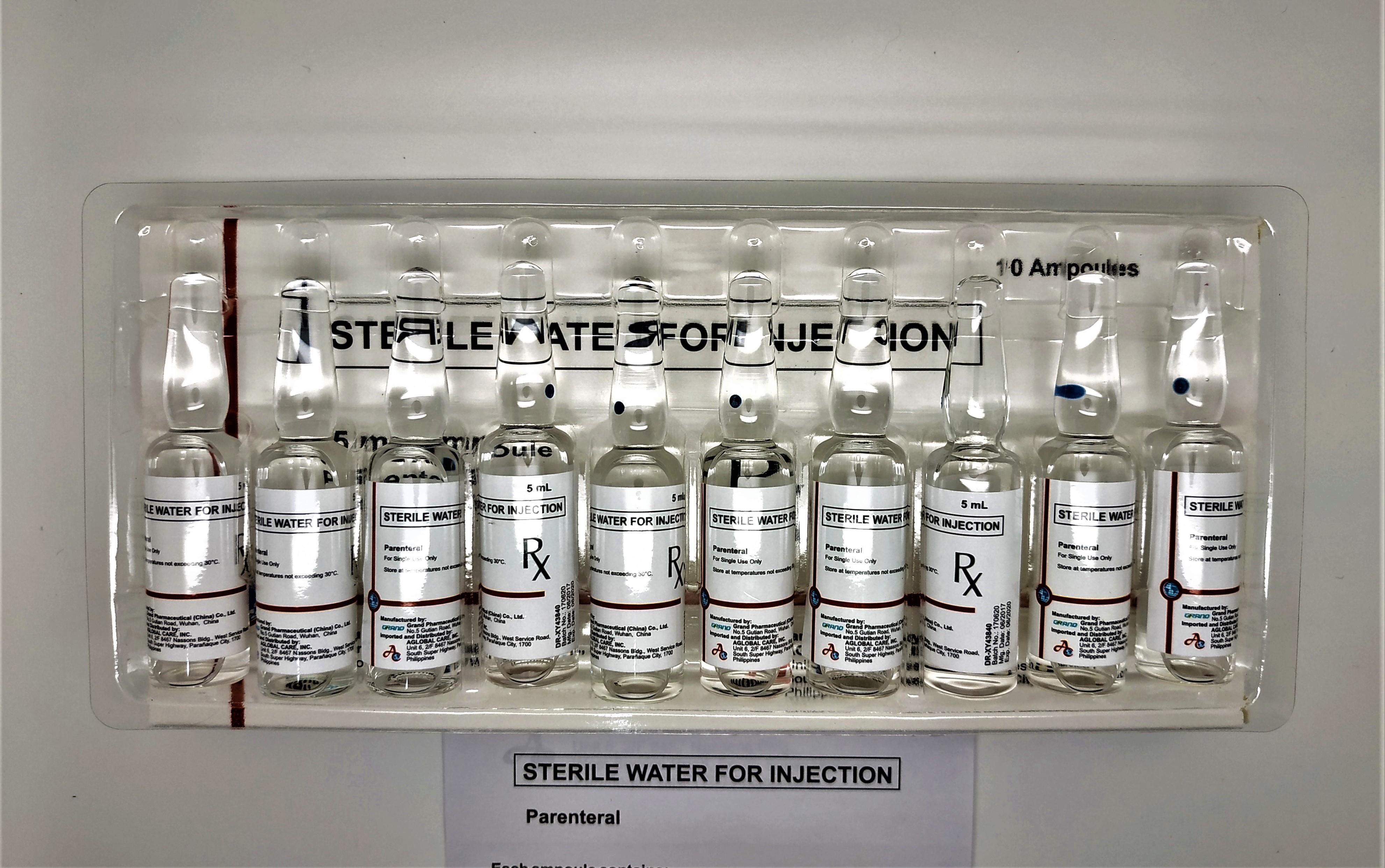 Sterile Water for IV 5ml 10 ampoules review and price