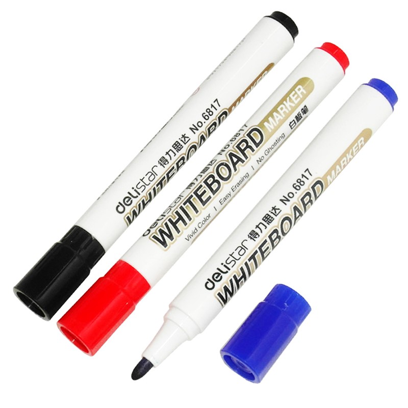 Deli whiteboard pen postage erasable black waterbased blackboard pen